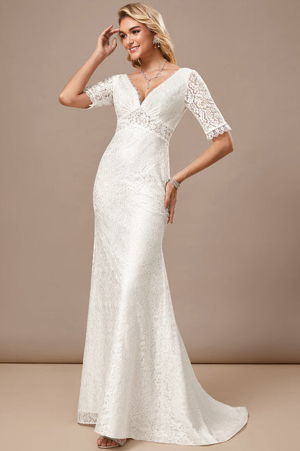 Robe Mariee Fourreau Dentelle