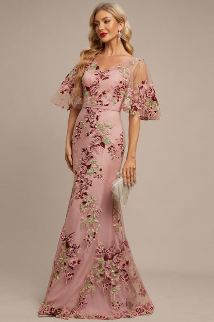 Robe De Soirée Dentelle Perlée - gallery 5