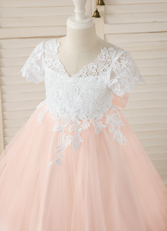 Robe Dentelle Rose Vaporeuse - gallery 7