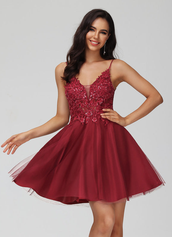 Robe Cocktail Bustier Dentelle - gallery 1
