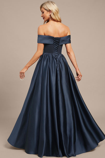 Robe Dentelle Satinée Évasée - gallery 7