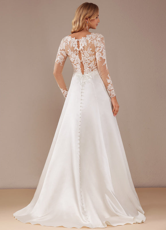 Robe Dentelle Satinée Raffinée - gallery 6