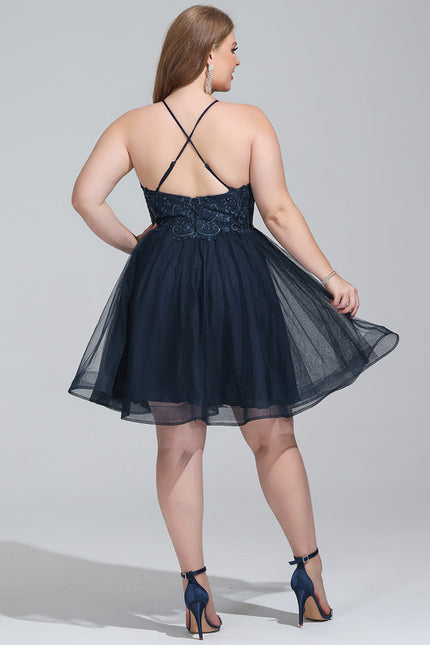 Robe Dentelle Tulle Noire - gallery 7