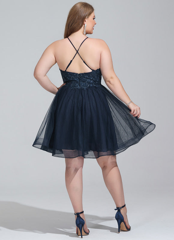 Robe Dentelle Tulle Noire - gallery 7