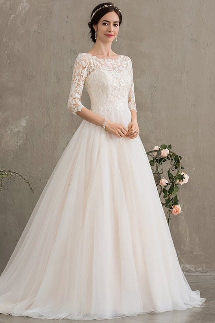 Robe Dentelle A-Line Élégante - gallery 8