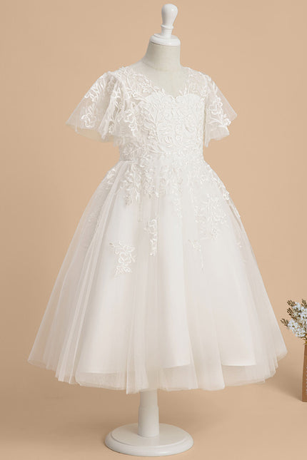Robe De Baptême Fille En Dentelle - gallery 3