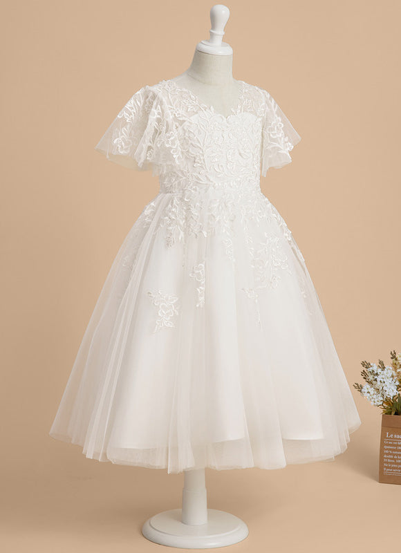 Robe De Baptême Fille En Dentelle - gallery 3