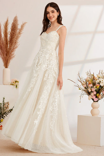 Robe Dentelle Tulle Scintillante - gallery 3