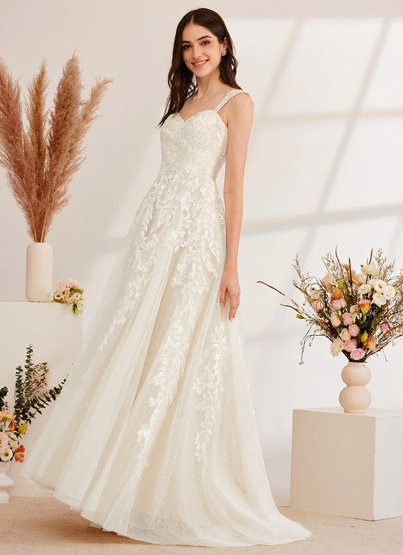 Robe Dentelle Tulle Scintillante - gallery 3