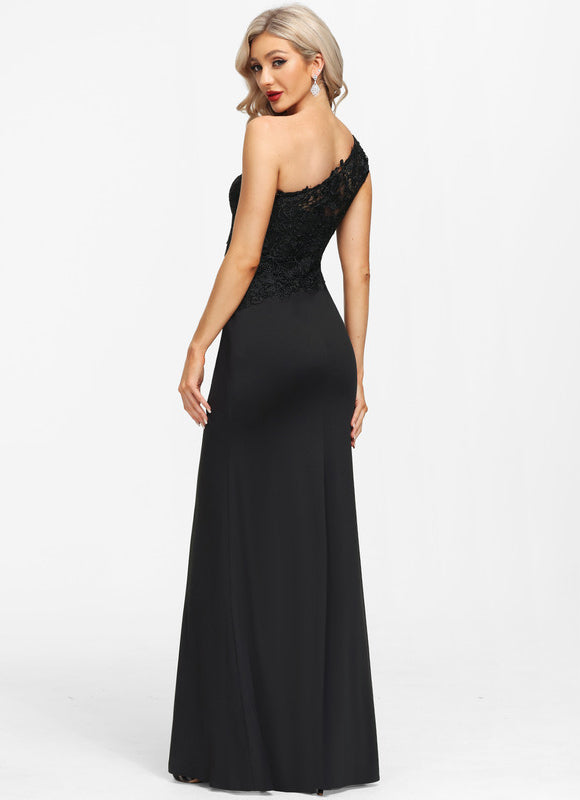 Robe Dentelle Asymétrique Soirée - gallery 5