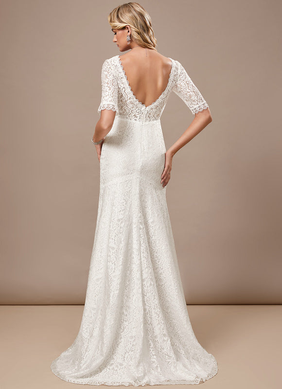 Robe Mariee Fourreau Dentelle - gallery 6