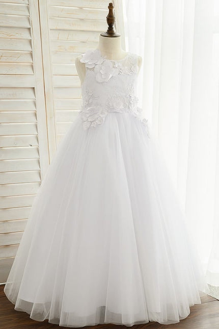 Robe Dentelle Florale Blanche - gallery 1