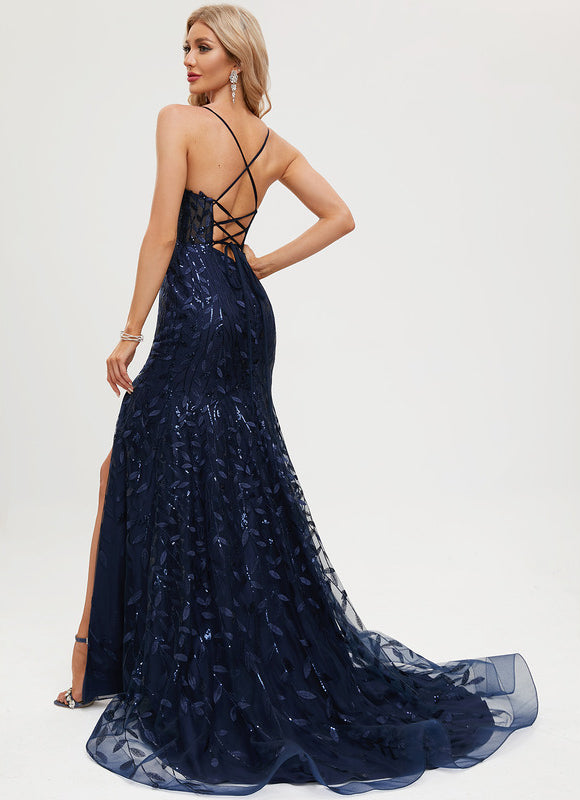 Robe Dentelle Sirène Scintillante - gallery 2