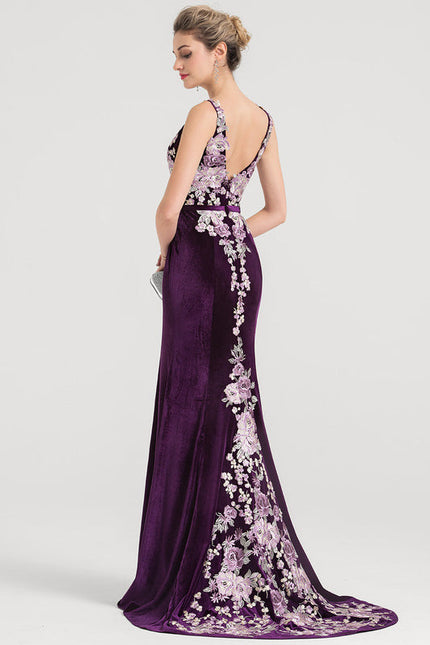 Robe Dentelle Velours Floral - gallery 1