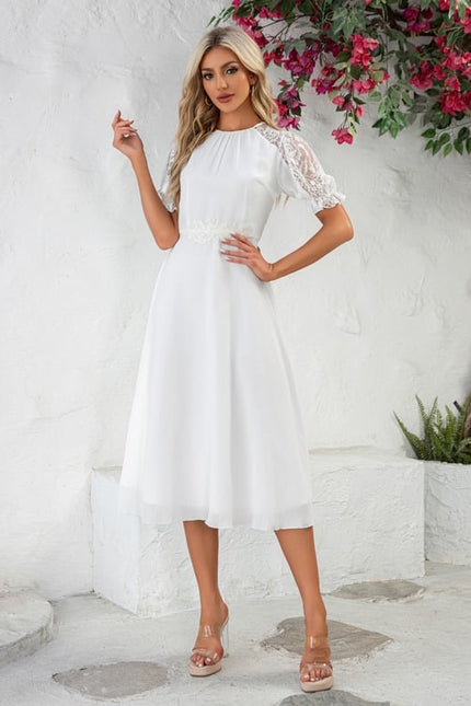 Robe Dentelle Midi Élégante - gallery 2