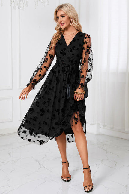 Robe Dentelle Tulle Floral Élégante