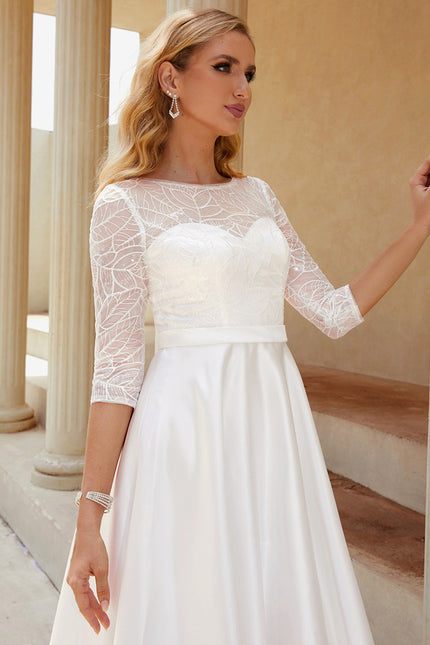 Robe Dentelle Satinée Étoile Flottante - gallery 2