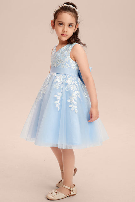 Robe Dentelle Bleu Ciel Tulle - gallery 8