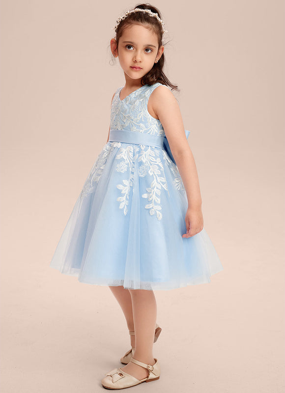 Robe Dentelle Bleu Ciel Tulle - gallery 8