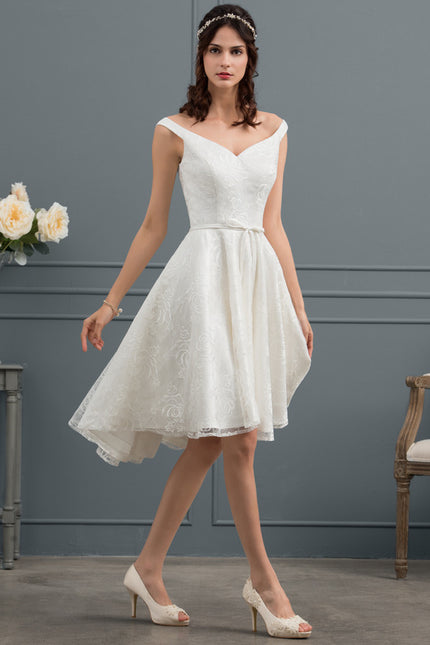 Robe Dentelle Aline Écrue - gallery 3