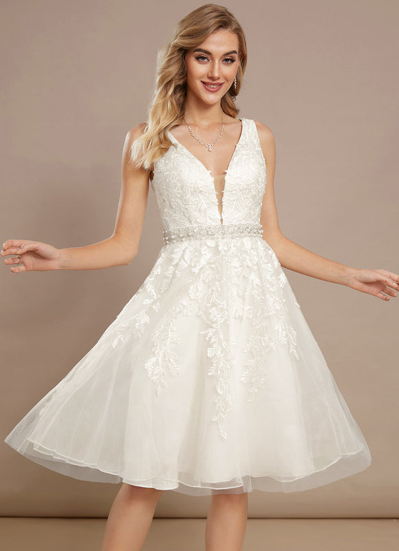 Robe Dentelle Tulle Évasée