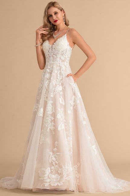 Robe Longue Ecru Dentelle - gallery 4