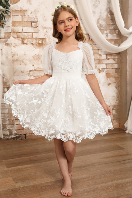 Robe Dentelle Nuptiale Enfantine Élégante