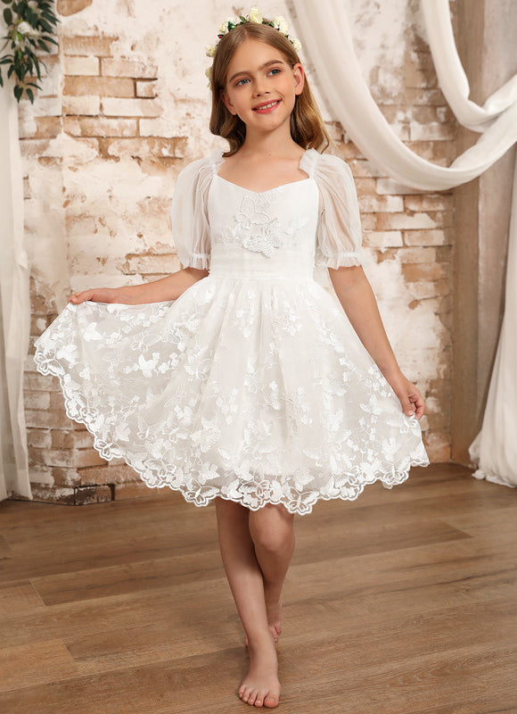 Robe Dentelle Nuptiale Enfantine Élégante