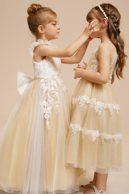Robe Dentelle Dorée Délicate - gallery 3