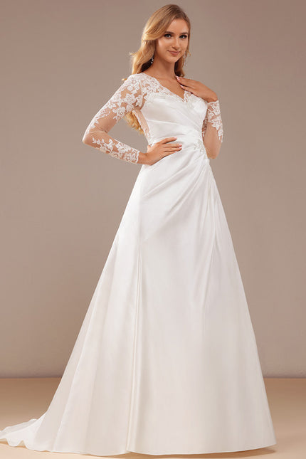 Robe Dentelle Satinée Raffinée - gallery 5