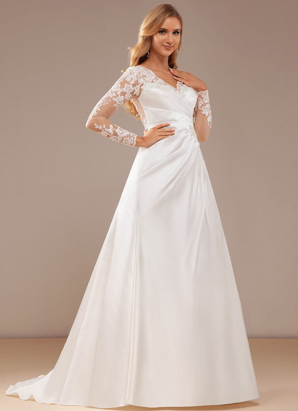 Robe Dentelle Satinée Raffinée - gallery 5