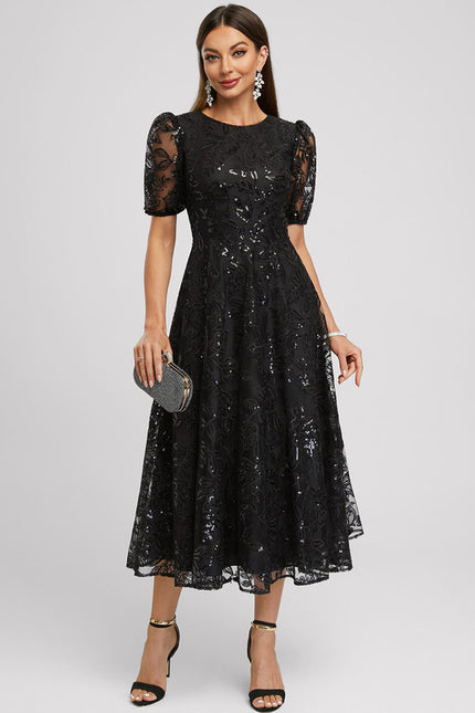 Robe Dentelle Cocktail Ornée - gallery 1