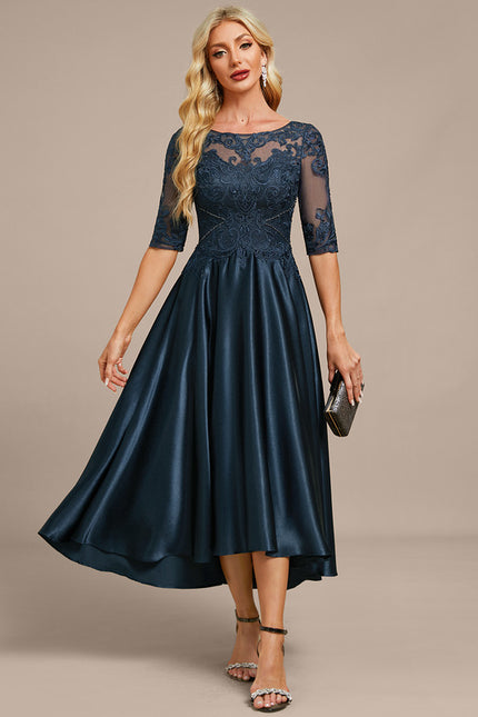 Robe Dentelle Élégante Marine