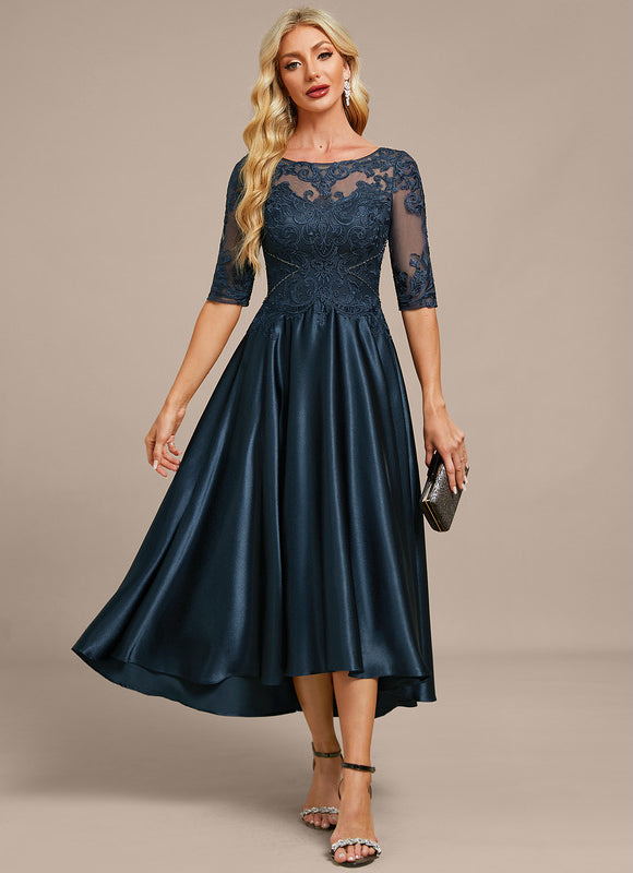 Robe Dentelle Élégante Marine