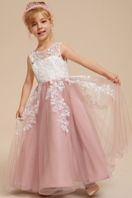 Robe Dentelle Tulle Marine Fleurie - gallery 9