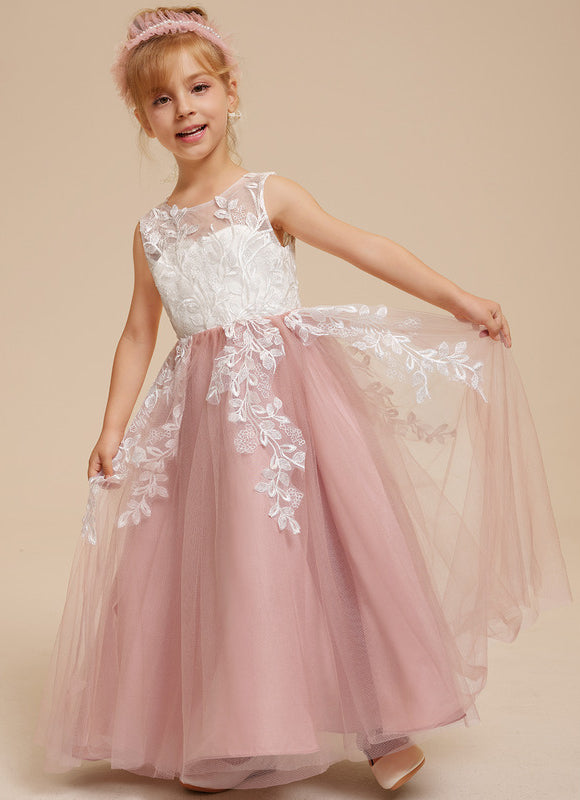 Robe Dentelle Tulle Marine Fleurie - gallery 9