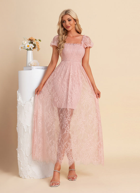 Robe Droite En Dentelle