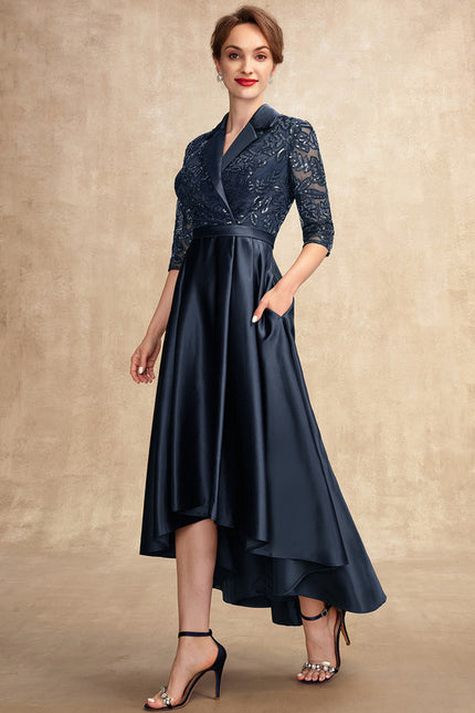 Robe Dentelle Éclat De Satin - gallery 4