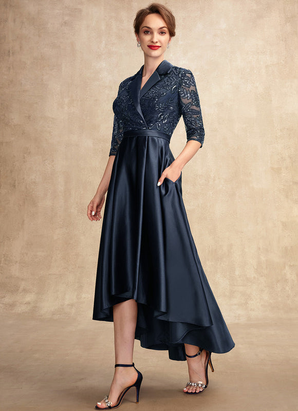 Robe Dentelle Éclat De Satin - gallery 4