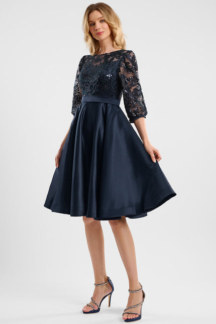 Robe Dentelle Satinée Chic - gallery 3