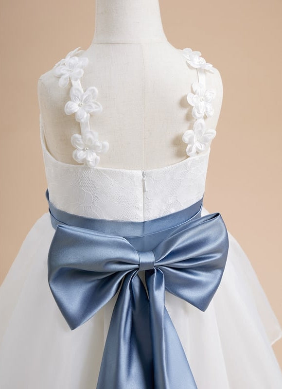 Robe Dentelle Blanche À Volants - gallery 1