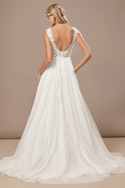Robe De Mariee Fluide Et Dentelle - gallery 6