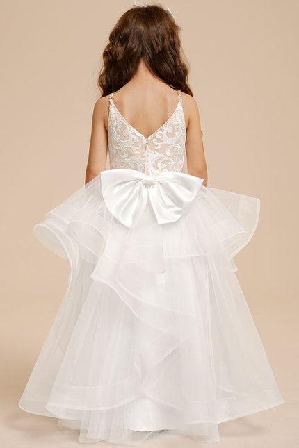 Robe Dentelle Tulle Volants - gallery 5