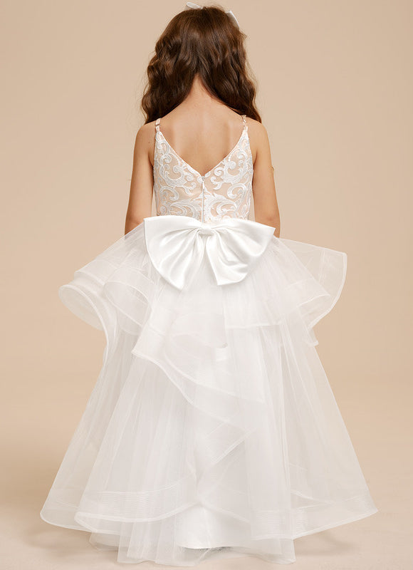 Robe Dentelle Tulle Volants - gallery 5