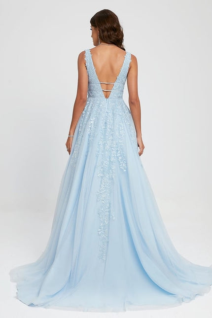 Robe Dentelle Azur Délicate - gallery 1