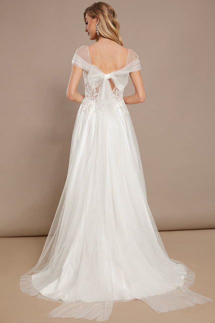 Robe Blanche Dos Nu Dentelle - gallery 5
