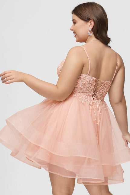 Robe Dentelle Courte Tulle Floral - gallery 8