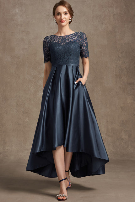 Robe De Soirée Soie Et Dentelle - gallery 1
