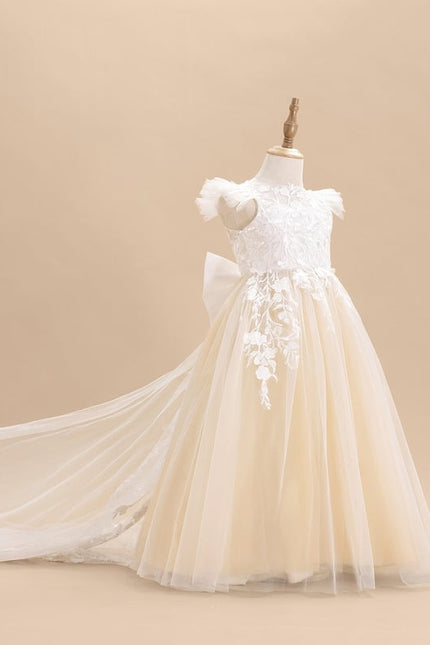 Robe Dentelle Nuageuse Élégante - gallery 4