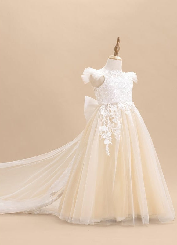 Robe Dentelle Nuageuse Élégante - gallery 4